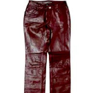 90s Vintage genuine leather bootcut pants